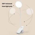 Three-color Temperature Infinite Dimming LED Clip Eye Protection Bedside Lamp - Image 3