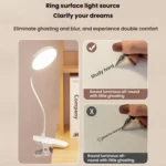 Three-color Temperature Infinite Dimming LED Clip Eye Protection Bedside Lamp - Image 7