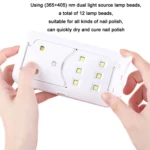 BLUEQUE USB Powered Nail Manicure Handheld UV Phototherapy Machine - Image 3