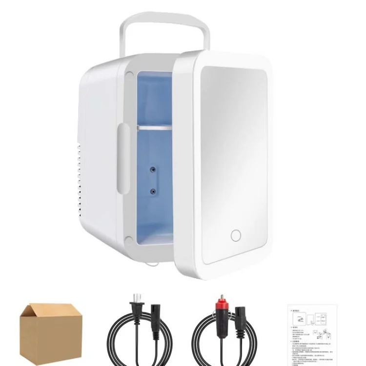 TBD0602725801A.webp 4L  45W Home Car Dual Purpose Refrigerator With Touch Light Makeup Mirror,CN Plug - Image 1