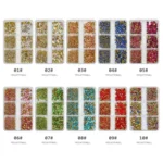 Nail Art 6 Grid Pointed Bottom Diamond Nail Jewelry, Specification: 05 Purple Red - Image 2