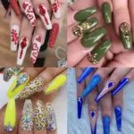 12 Grid Flat Bottom Shaped Nail Rhinestones Nail Decoration - Image 5