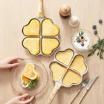 Maifan Stone Love Four-hole Fried Egg Pan Non-Stick Egg Dumpling Pan, Color: - Image 6