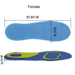 1 Pair Shock Absorption Silicone Gel Insole Arch Orthotic Pad,Size: - Image 5