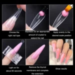 2 Boxes Nail Crystal Rapid Light Therapy Extension Nail Model, Shape: - Image 4