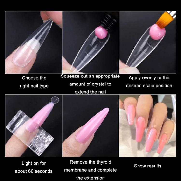 TBD0602735601_B3.webp 2 Boxes Nail Crystal Rapid Light Therapy Extension Nail Model, Shape: - Image 4