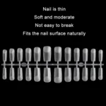 240 PCS Extended Manicure No-Engraving Frosted Thin Nail Piece - Image 3