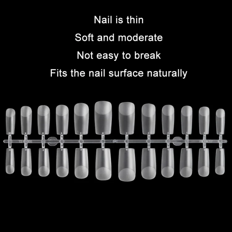 TBD0602735701_B2.webp 240 PCS Extended Manicure No-Engraving Frosted Thin Nail Piece - Image 3