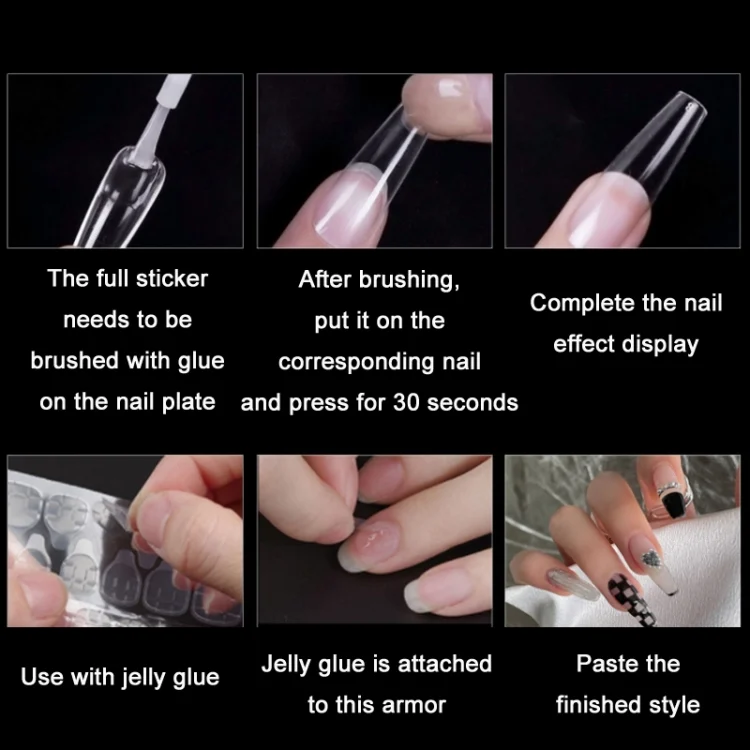 TBD0602735701_B3.webp 240 PCS Extended Manicure No-Engraving Frosted Thin Nail Piece - Image 4