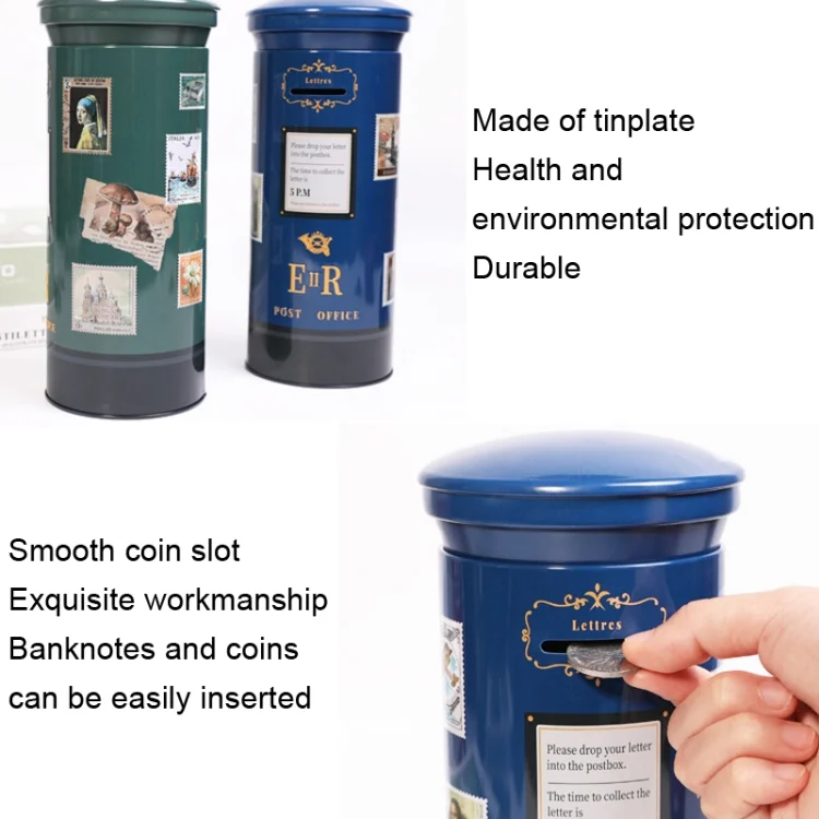 TBD0602741501_B2.webp Retro Metal Wrought Iron Mailbox Piggy Bank Children Gift Ornaments - Image 3