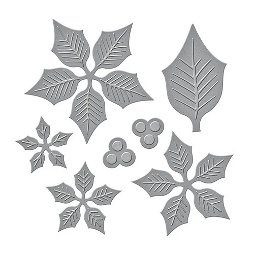 TBD0602741_1.webp Layered Poinsettia Carbon Steel Knife Mold Children Puzzle Paper Cutting Knife Mold - Image 2