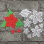 Layered Poinsettia Carbon Steel Knife Mold Children Puzzle Paper Cutting Knife Mold - Image 3