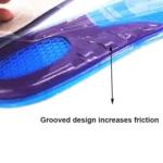 A210612 1 Pair TPE+GEL Insole Men and Women Honeycomb Shock Absorption Insole,Size: - Image 5