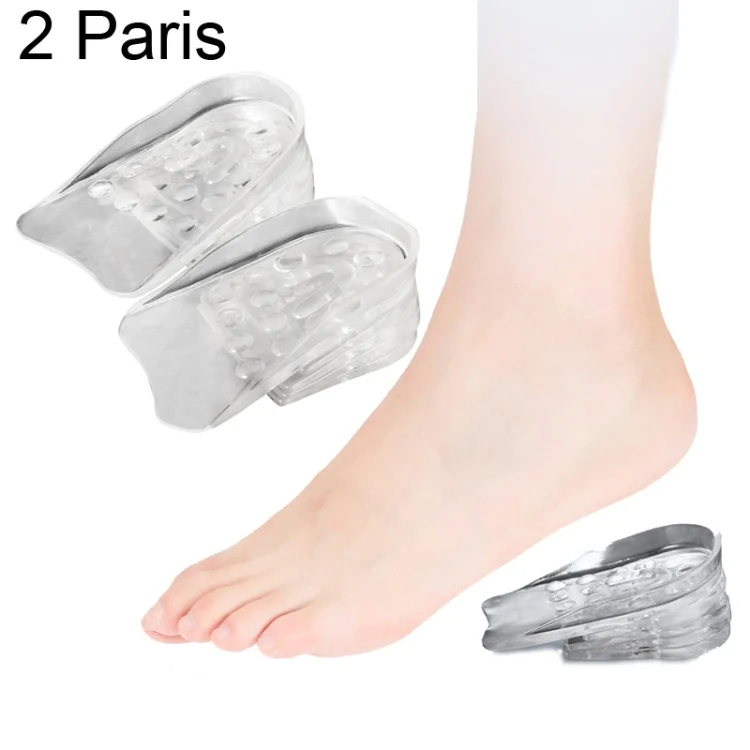 TBD06027430.webp 2 Pairs Free Combination Five-layer Height-increasing Insole Silicone Heel Pad - Image 1