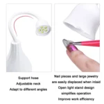Portable USB Nail Art Rose Nail Polish Glue Phototherapy Lamp - Image 5