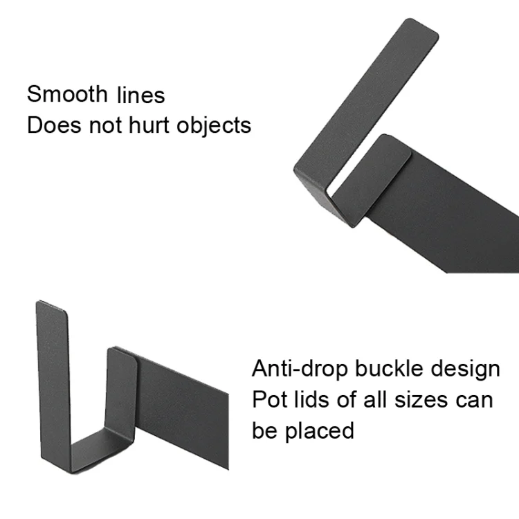 TBD0602744601_B2.webp Wall-Mounted Carbon Steel Integrated Pot Lid Holder Kitchen Cutting Board Rack - Image 3