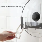 Wall-Mounted Carbon Steel Integrated Pot Lid Holder Kitchen Cutting Board Rack - Image 4