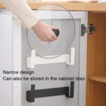 Wall-Mounted Carbon Steel Integrated Pot Lid Holder Kitchen Cutting Board Rack - Image 5