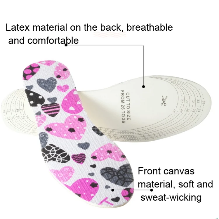 TBD0602745701_B2.webp 3 Pairs Latex Children Insole Soft Cartoon Printed Canvas Foot Pad - Image 3
