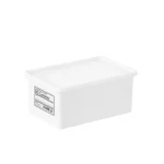 Moisture-proof and Dust-proof Washing Powder Storage Box With Label and Cover, Style: Wide