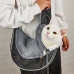 Pet Bag Widened Shoulder Strap Breathable Messenger Cat Bag,Size: - Image 2