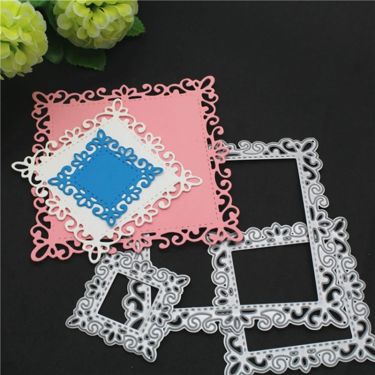 TBD06027561_3.webp Square Lace Metal Hand Scrapbooking Embossing Cutting Die - Image 4