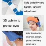 Shampoo Earmuffs Silicon Infant Wash Bath Cap Child Washing Hat - Image 3