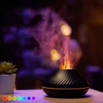 DQ705 Volcanic Flame Aroma Diffuser Essential Oil Lamp Air Humidifier with Color Night Light - Image 2