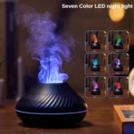 DQ705 Volcanic Flame Aroma Diffuser Essential Oil Lamp Air Humidifier with Color Night Light - Image 3
