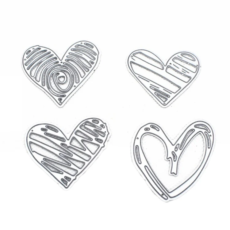 TBD06027577_1.webp Heart Shaped Metal Embossed Paper Art Cutting Die - Image 2