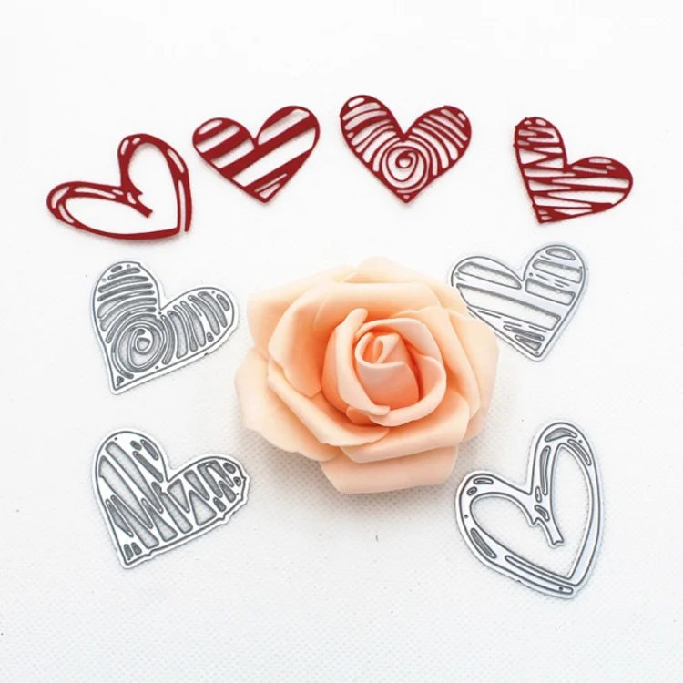 TBD06027577_2.webp Heart Shaped Metal Embossed Paper Art Cutting Die - Image 3