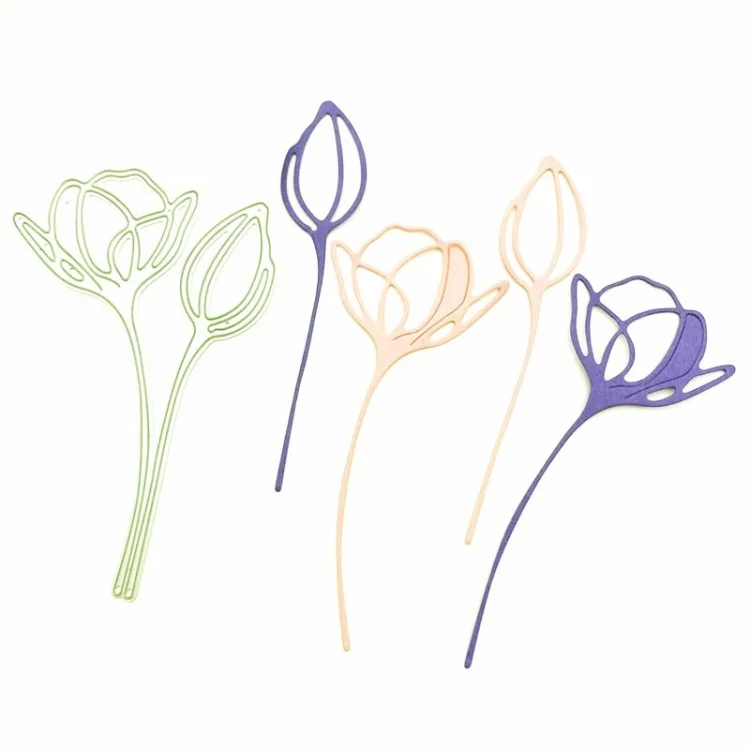 TBD06027600_2.webp Tulip Petals Handicraft Embossing Cutting Die - Image 3