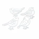 Four Little Birds Handcraft Metal Embossing Cutting Die - Image 2