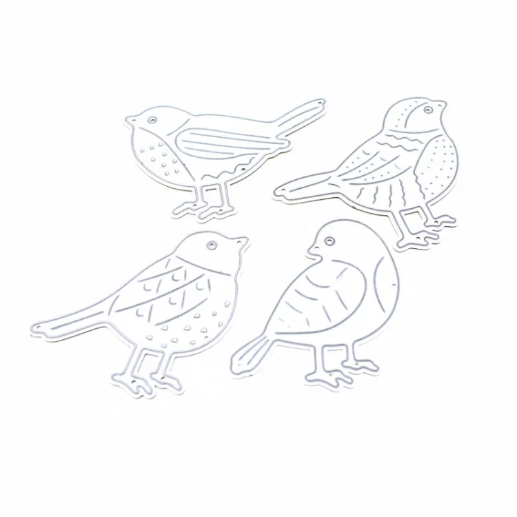 TBD06027602_1.webp Four Little Birds Handcraft Metal Embossing Cutting Die - Image 2
