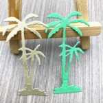 5 PCS Seaside Coconut Tree Handicraft Metal Embossing Cutting Die - Image 3