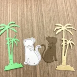 5 PCS Seaside Coconut Tree Handicraft Metal Embossing Cutting Die - Image 5