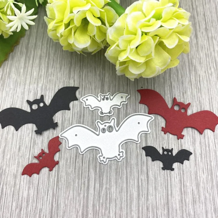 TBD06027609_2.webp 10 PCS Halloween Bat Handmade Metal Embossing Cutting Die - Image 3