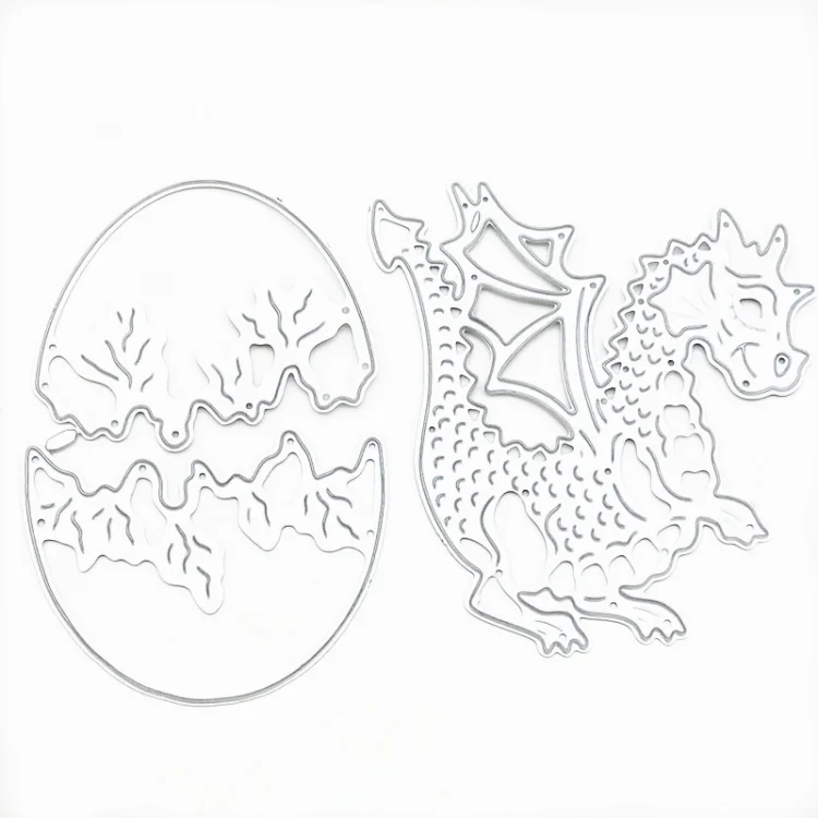 TBD06027617_1.webp Dinosaur Egg Metal Embossed Paper Art Leather Cutting Die - Image 2