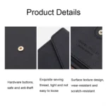 1655 RFID Anti-magnetic Anti-theft Passport Bag Document Bag Card Bag - Image 6
