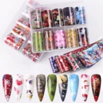 TZ0257 4x100cm Halloween Christmas Nail Art Starry Sticker Set without Nails - Image 2