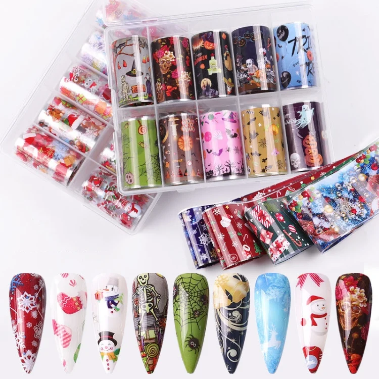 TBD0602764901_B1.webp TZ0257 4x100cm Halloween Christmas Nail Art Starry Sticker Set without Nails - Image 2