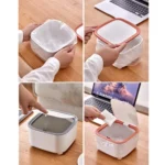 Home Desktop Mini Bomb Lid Trash Can Office Paper Basket - Image 4