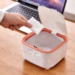 Home Desktop Mini Bomb Lid Trash Can Office Paper Basket - Image 5