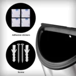 Stainless Steel Garbage Bag Storage Box Kitchen Wall Mounted Shoe Cover Bag - Image 2