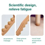 Eight-beaded Beech Wood Massage Stick Meridian Dredging Rolling Stick - Image 4