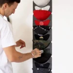 Felt Baseball Cap Display Stand Non-woven Hanging Storage Bag,Style: 7 Grids Single Row 3mm - Image 4