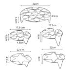 2 PCS Kitchen Stainless Steel Steamed Egg Rack, Style: - Image 2