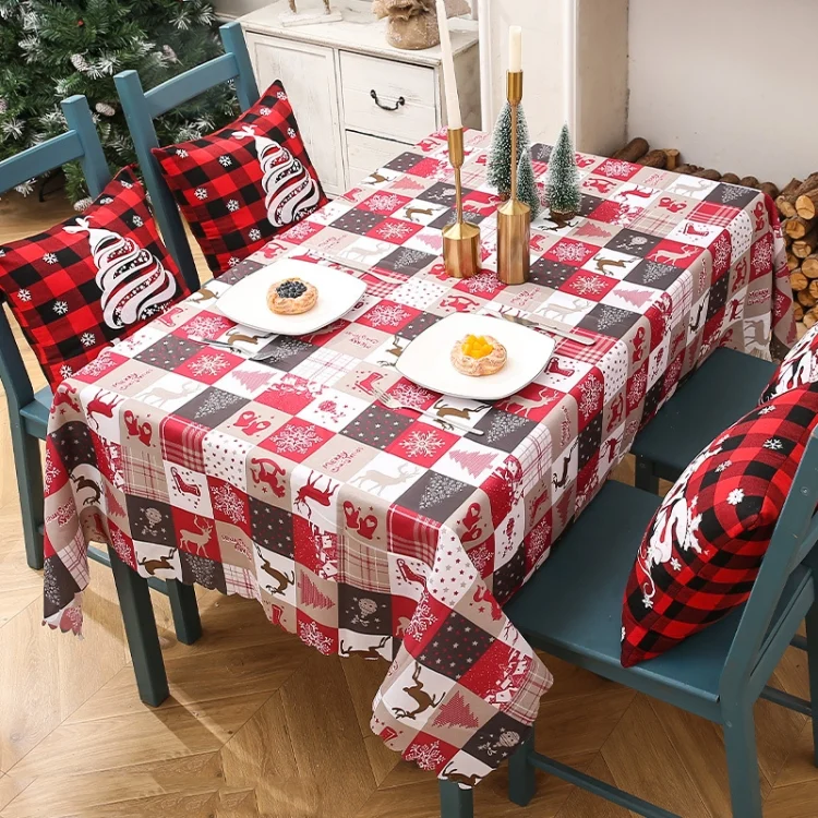 TBD0602785601A.webp Christmas Printed Tablecloths Table Runners Christmas Tabletop Decorations 150 X 180cm - Image 1