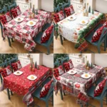 Christmas Printed Tablecloths Table Runners Christmas Tabletop Decorations 150 X 180cm - Image 2
