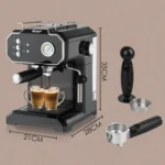 RAF R.104 Home Small Semi Automatic High Pressure Steam Milk Foaming Coffee Machine, EU Plug - Image 2